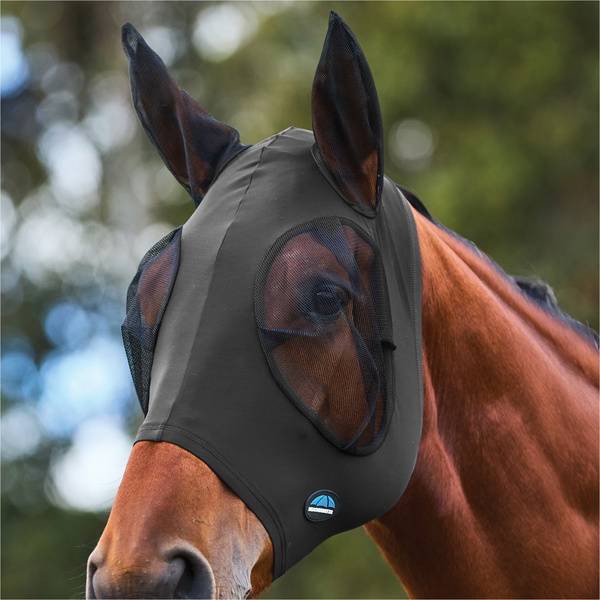 2026 WeatherBeeta Comfitec Stretch Fly Mask With Ears 1029736018 - Charcoal / Black